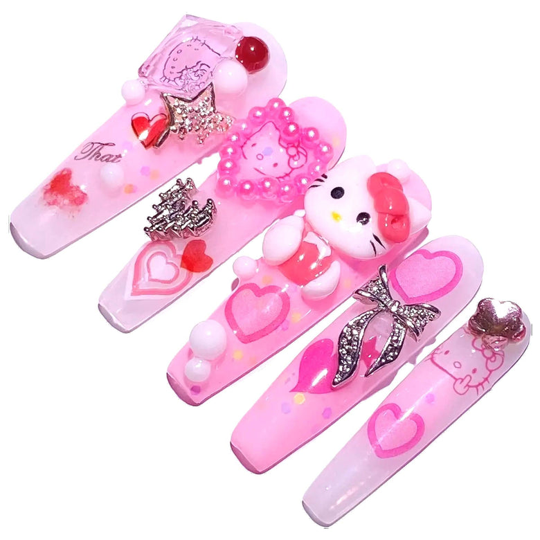 Short Hello Kitty Nails【FA007S】