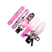 Sweet Silver Handmade Blush Nails-H003