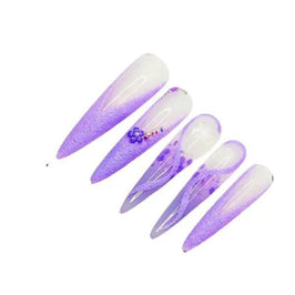 Velvet Violet Handmade Stileto Nails-S001