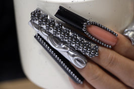 Dazzling Black diamond Nails【H44-1193】