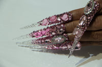 Exclusive pink diamond Nails【S44-1202】