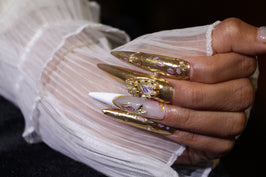 Tulip butterfly manicure【S43-1136】