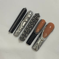 Dazzling Black diamond Nails【H44-1193】